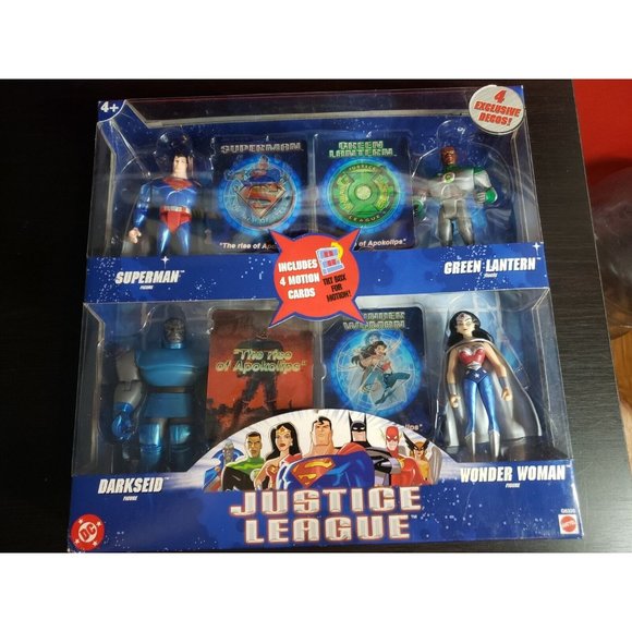 DC JUSTICE LEAGUE JLU Mattel RISE OF APOKOLIPS 4 PACKSUPERMAN DARKSEID